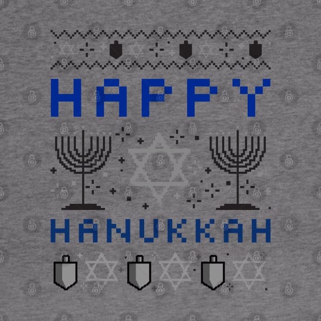 Happy Hanukkah Sweater-look design by Space Cadet Tees